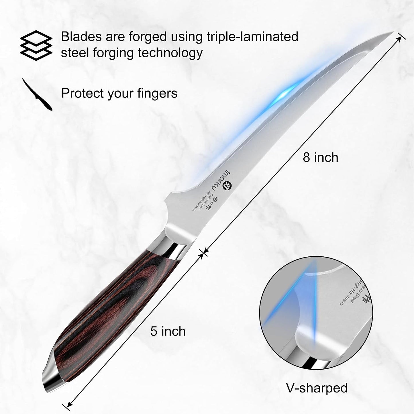 Cleaver Knife 7 Inch Meat Cleaver, Japanese High Carbon Stainless Steel Butcher Knife with Ergonomic Handle, Ultra Sharp Chopping Knife, Kitchen Gadgets for Home/Restaurant, Dads Gifts