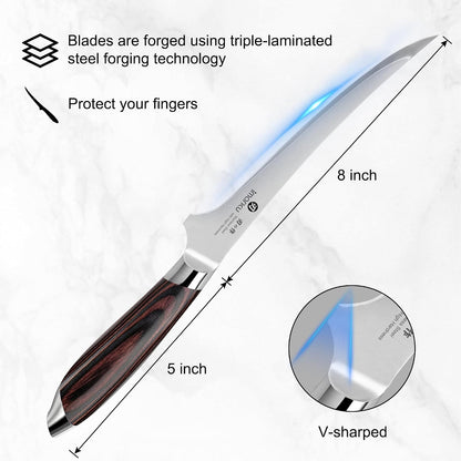 Cleaver Knife 7 Inch Meat Cleaver, Japanese High Carbon Stainless Steel Butcher Knife with Ergonomic Handle, Ultra Sharp Chopping Knife, Kitchen Gadgets for Home/Restaurant, Dads Gifts