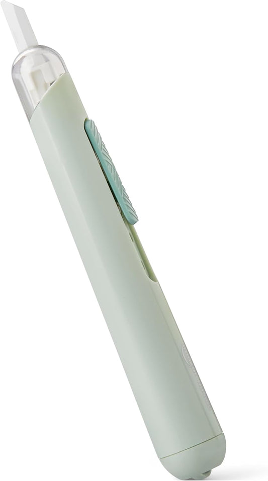 Ceramic Box Cutter Utility Knife, Adjustable Safety Cutter, 0.75 x 0.75 x 5.50 inches, Green, 1-Pack