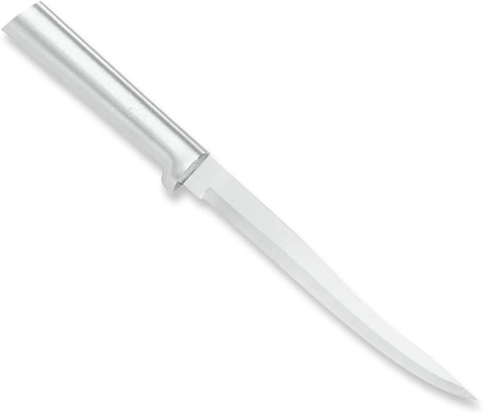 Carver Boning Knife (R108), Silver Handle | 6.63" Stainless Steel Blade, Silver Cast Aluminum Handle