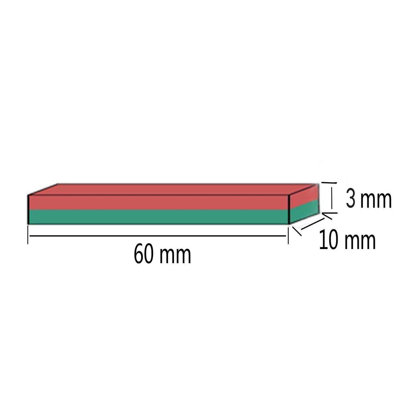 Magnets, 12 Pack Neodymium Bar Magnets with Double-Sided Adhesive, Strong Magnet Heavy Duty Magnetic Strips, Powerful Rare Earth Metal Magnet for Locker, Fridge, Office - 60x10x5 mm