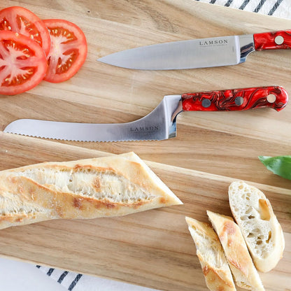 Lamson 7" Premier Forged Offset Serrated Bread Knife (MIDNIGHT)