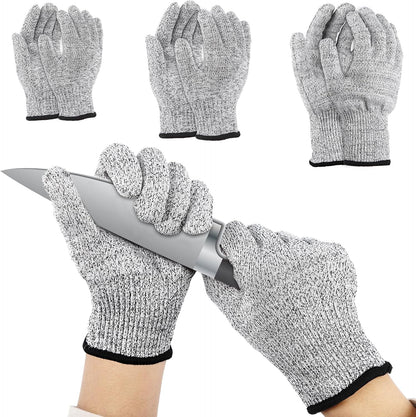 Cut Resistant Gloves, Level 5, Non-Slip Grip, Machine Washable, for Kitchen, Oyster Shucking, Woodworking