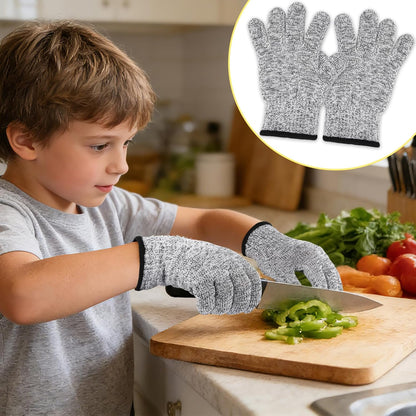 Cut Resistant Gloves, Level 5, Non-Slip Grip, Machine Washable, for Kitchen, Oyster Shucking, Woodworking