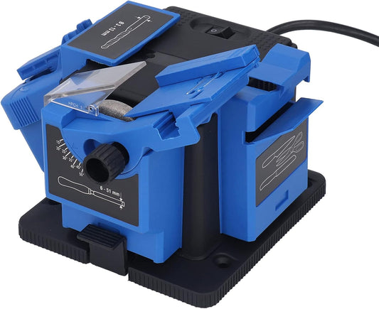Multi Task Sharpener Tool, 65W Drill Bit Sharpener Multifunctional Electric Knife Sharpener High Strength Electric Cutter Sharpening Machine 15 to 50 Degree Angle for Grinding