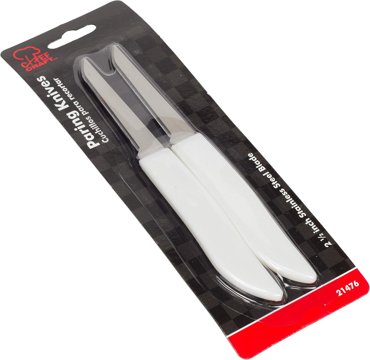 Select Paring Knife Set, 2.5 Inch Blade 6 Inches In Length 4 Piece Set, Stainless Steel/Black