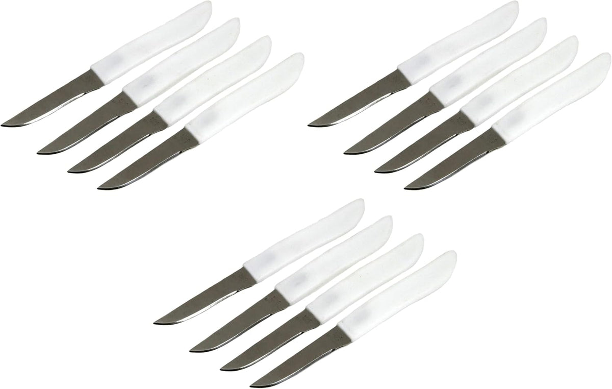 Select Paring Knife Set, 2.5 Inch Blade 6 Inches In Length 4 Piece Set, Stainless Steel/Black