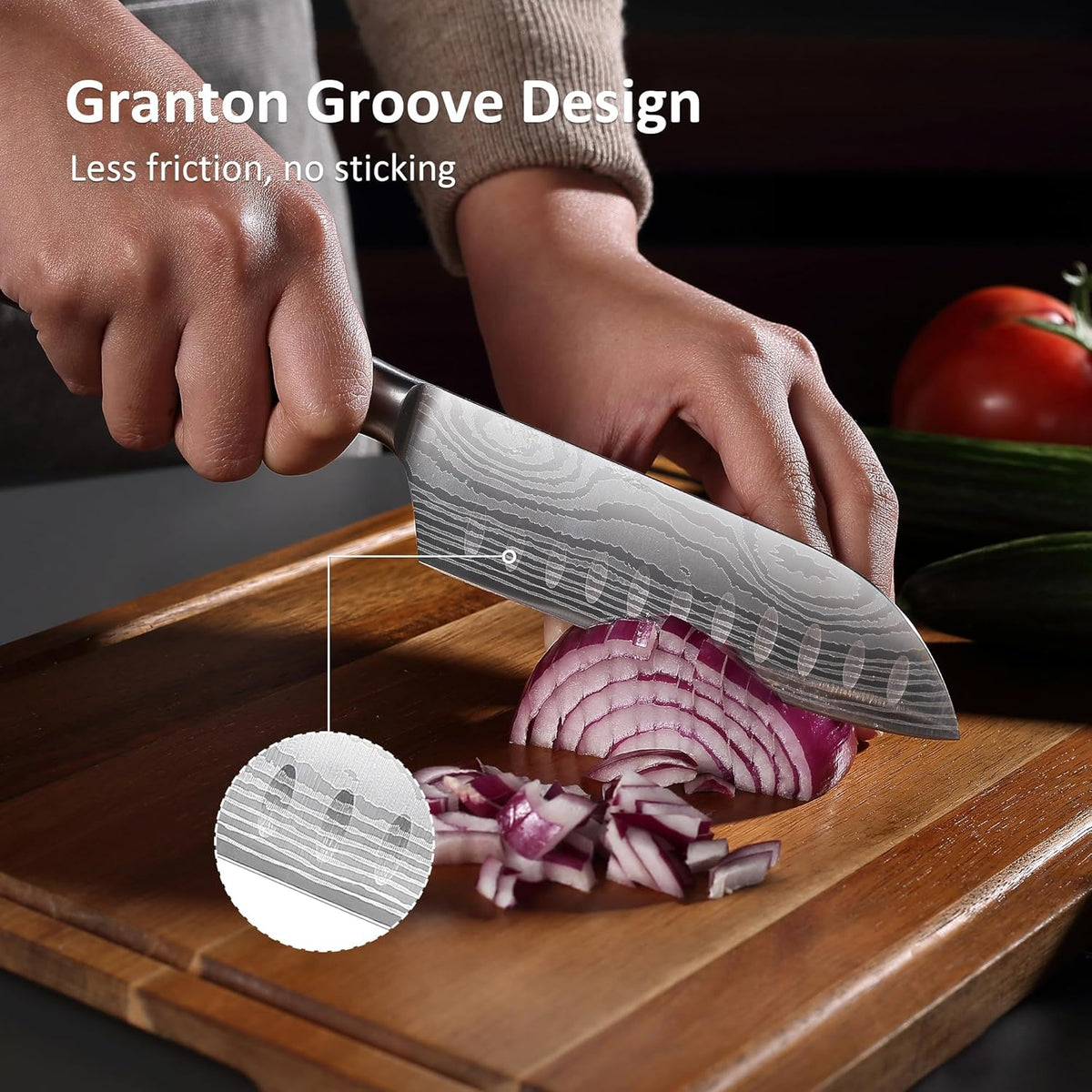 Utility Knife 5 Inch Kitchen Knife, Ultra Sharp High Carbon Stainless Steel Small Chef Knife with Sheath, Kitchen Utility Knife with Ergonomic Pakkawood Handle