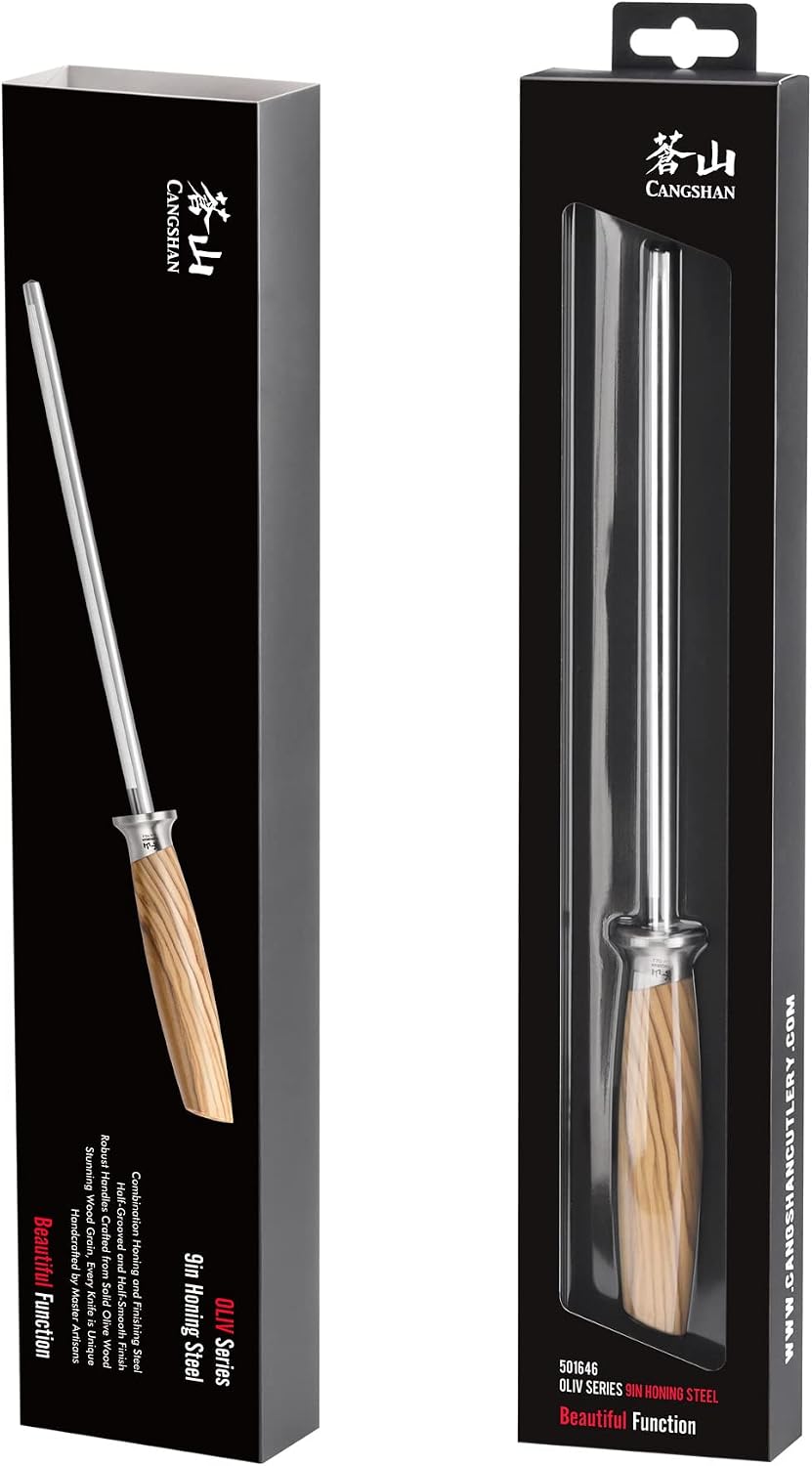 Cangshan OLIV Series High Carbon 9-Inch Honing Steel, 501646
