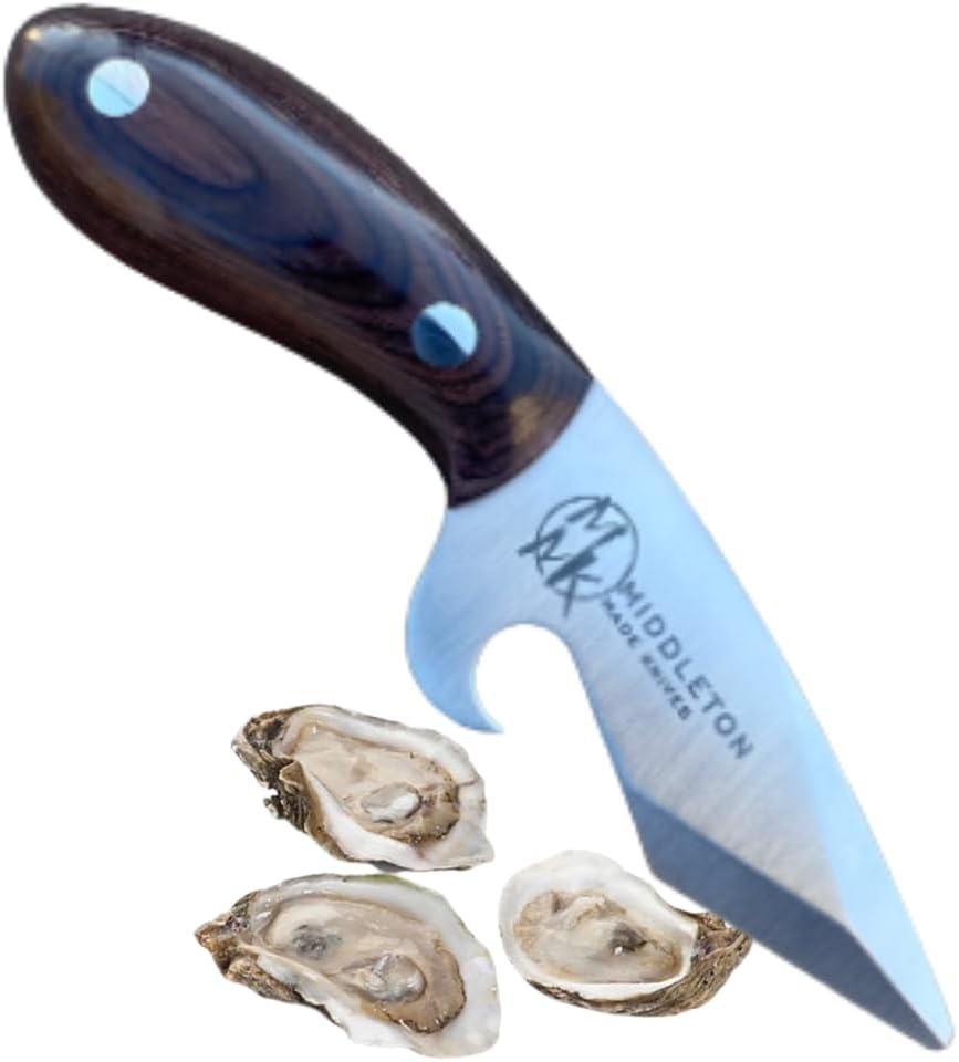 Brew Shucker Oyster Knife with Bottle Opener, Walnut