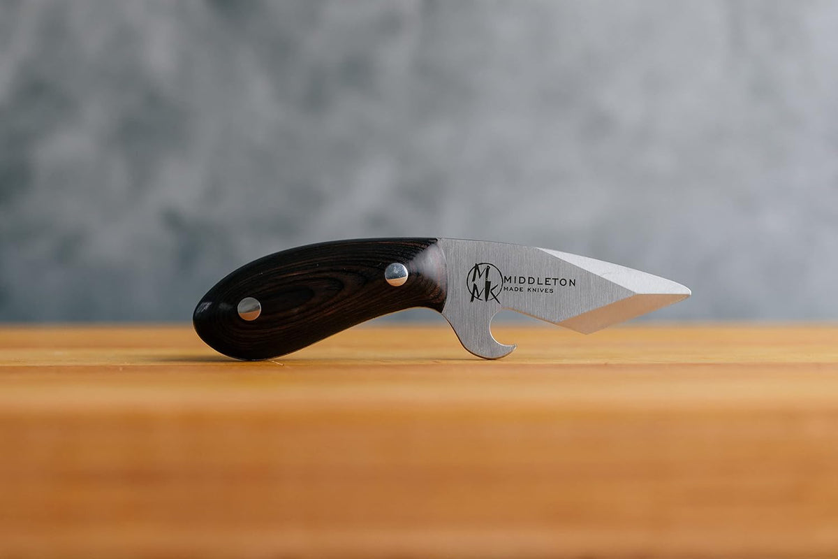 Brew Shucker Oyster Knife with Bottle Opener, Walnut