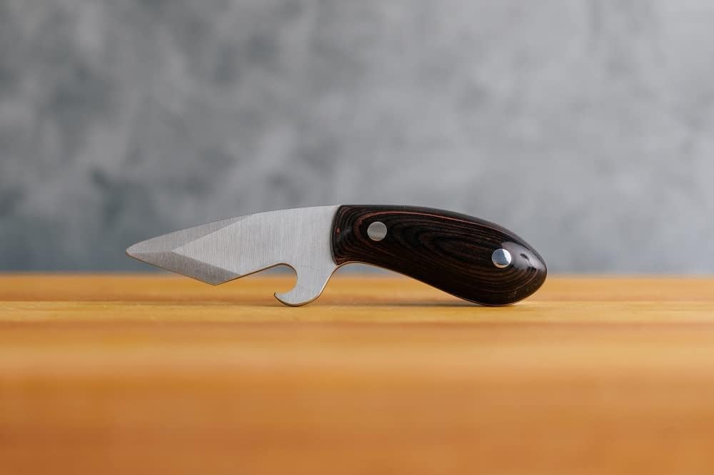 Brew Shucker Oyster Knife with Bottle Opener, Walnut