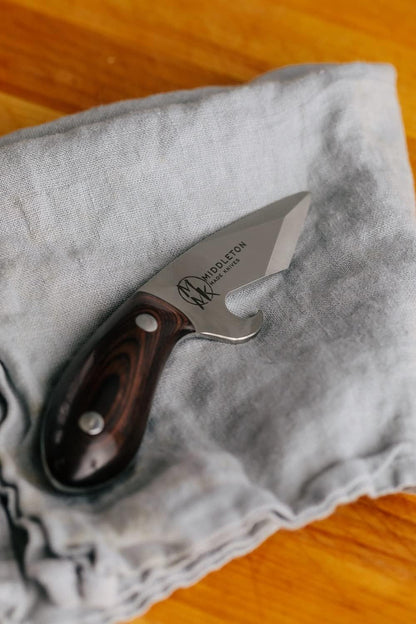 Brew Shucker Oyster Knife with Bottle Opener, Walnut