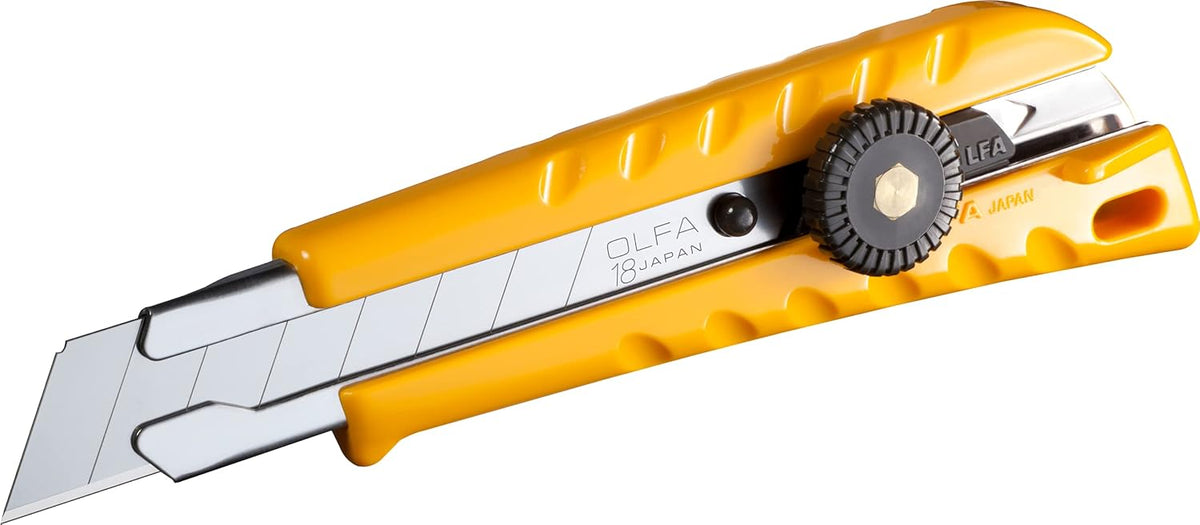 18mm Heavy-Duty Utility Knife (L-1) - Ratchet Lock, Snap-Off Blade