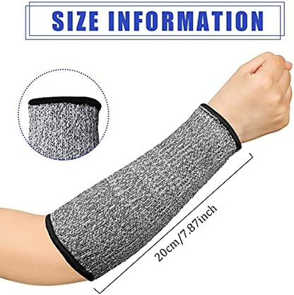 3 Pairs Arm Protectors for Thin Skin and Bruising Cut Resistant Forearm Sleeve Level 5 Arm Burn Protection Sleeve(12.6 Inch,Black)