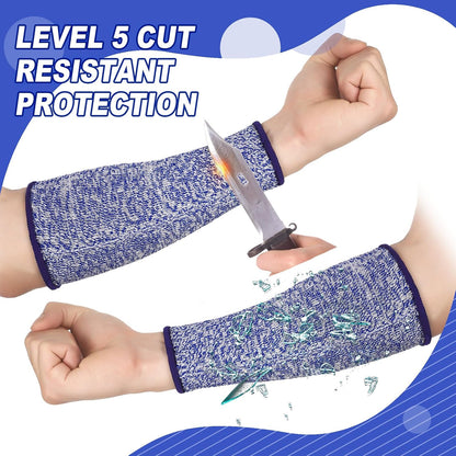 3 Pairs Arm Protectors for Thin Skin and Bruising Cut Resistant Forearm Sleeve Level 5 Arm Burn Protection Sleeve(12.6 Inch,Black)