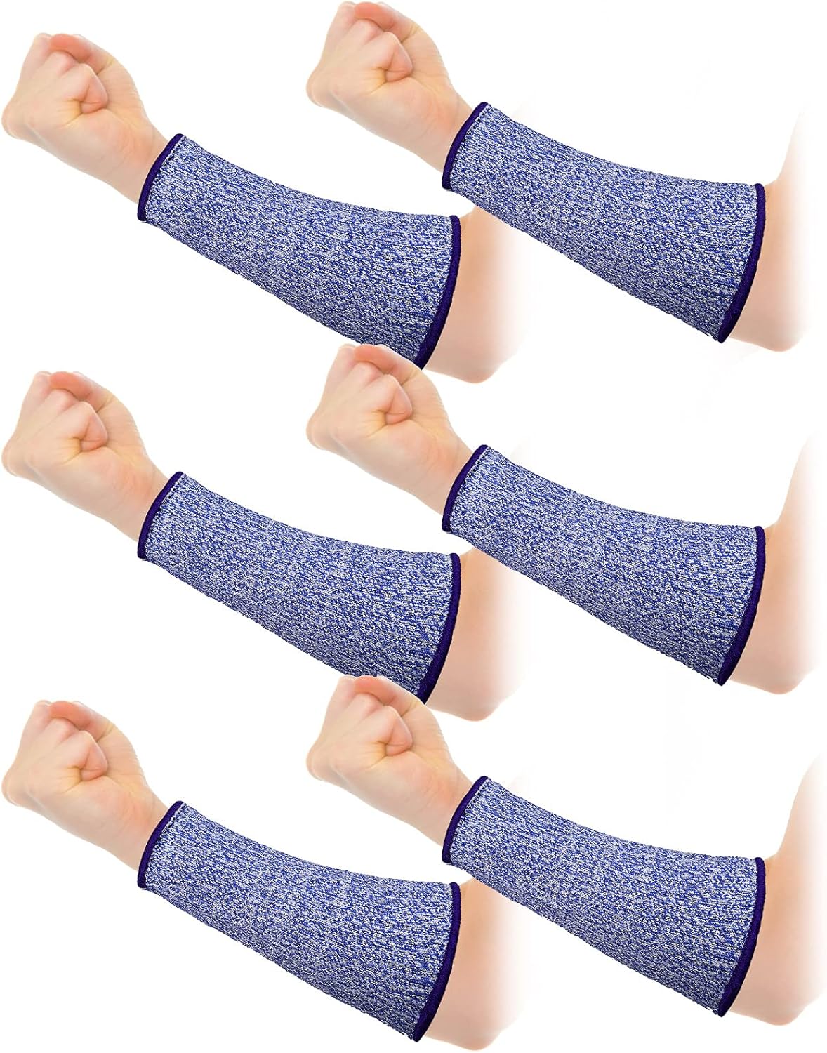 3 Pairs Arm Protectors for Thin Skin and Bruising Cut Resistant Forearm Sleeve Level 5 Arm Burn Protection Sleeve(12.6 Inch,Black)