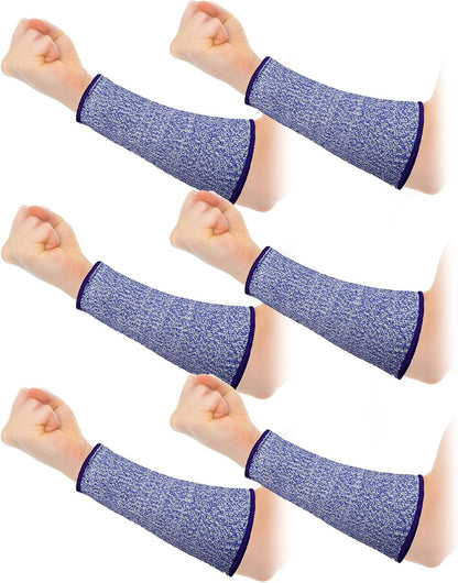 3 Pairs Arm Protectors for Thin Skin and Bruising Cut Resistant Forearm Sleeve Level 5 Arm Burn Protection Sleeve(12.6 Inch,Black)