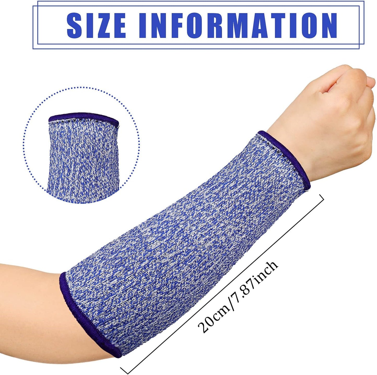3 Pairs Arm Protectors for Thin Skin and Bruising Cut Resistant Forearm Sleeve Level 5 Arm Burn Protection Sleeve(12.6 Inch,Black)