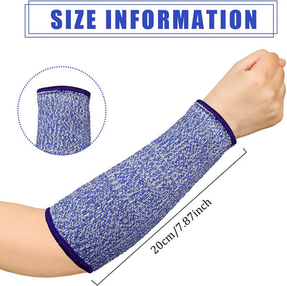 3 Pairs Arm Protectors for Thin Skin and Bruising Cut Resistant Forearm Sleeve Level 5 Arm Burn Protection Sleeve(12.6 Inch,Black)