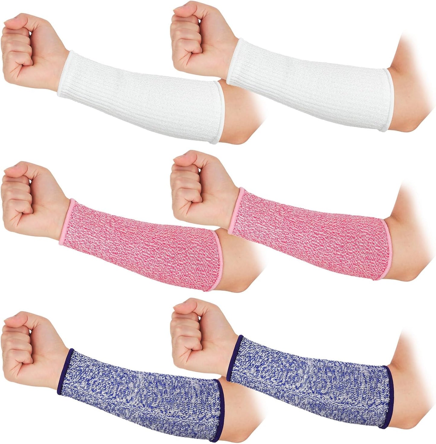 3 Pairs Arm Protectors for Thin Skin and Bruising Cut Resistant Forearm Sleeve Level 5 Arm Burn Protection Sleeve(12.6 Inch,Black)