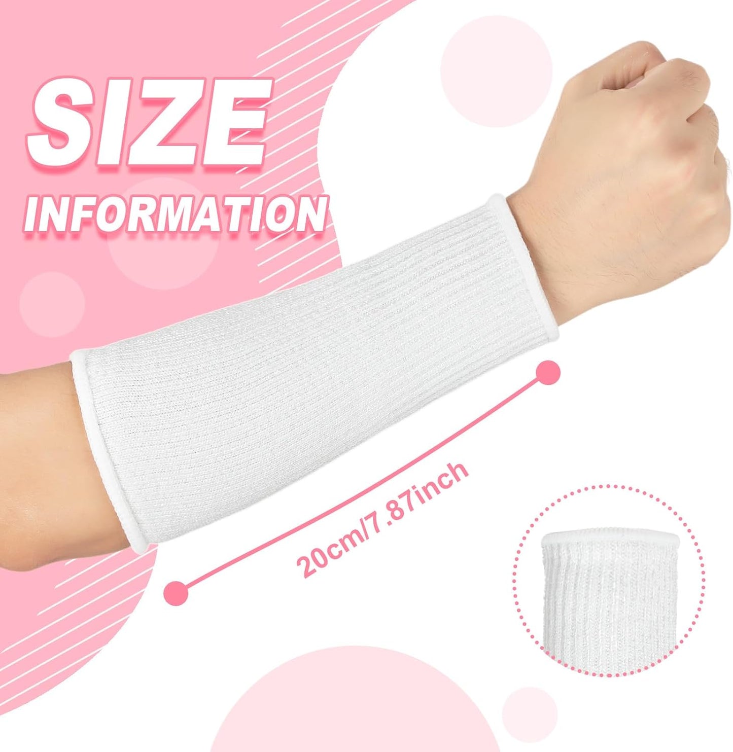 3 Pairs Arm Protectors for Thin Skin and Bruising Cut Resistant Forearm Sleeve Level 5 Arm Burn Protection Sleeve(12.6 Inch,Black)