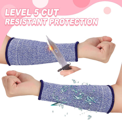 3 Pairs Arm Protectors for Thin Skin and Bruising Cut Resistant Forearm Sleeve Level 5 Arm Burn Protection Sleeve(12.6 Inch,Black)
