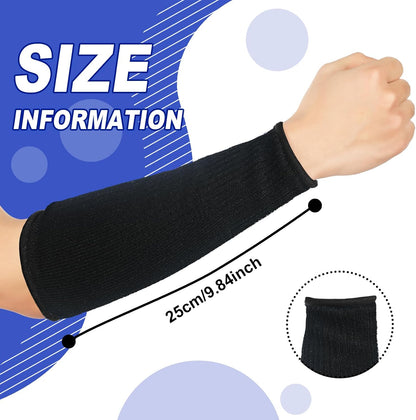 3 Pairs Arm Protectors for Thin Skin and Bruising Cut Resistant Forearm Sleeve Level 5 Arm Burn Protection Sleeve(12.6 Inch,Black)
