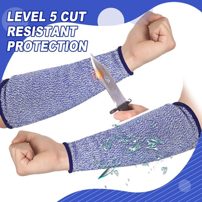 3 Pairs Arm Protectors for Thin Skin and Bruising Cut Resistant Forearm Sleeve Level 5 Arm Burn Protection Sleeve(12.6 Inch,Black)