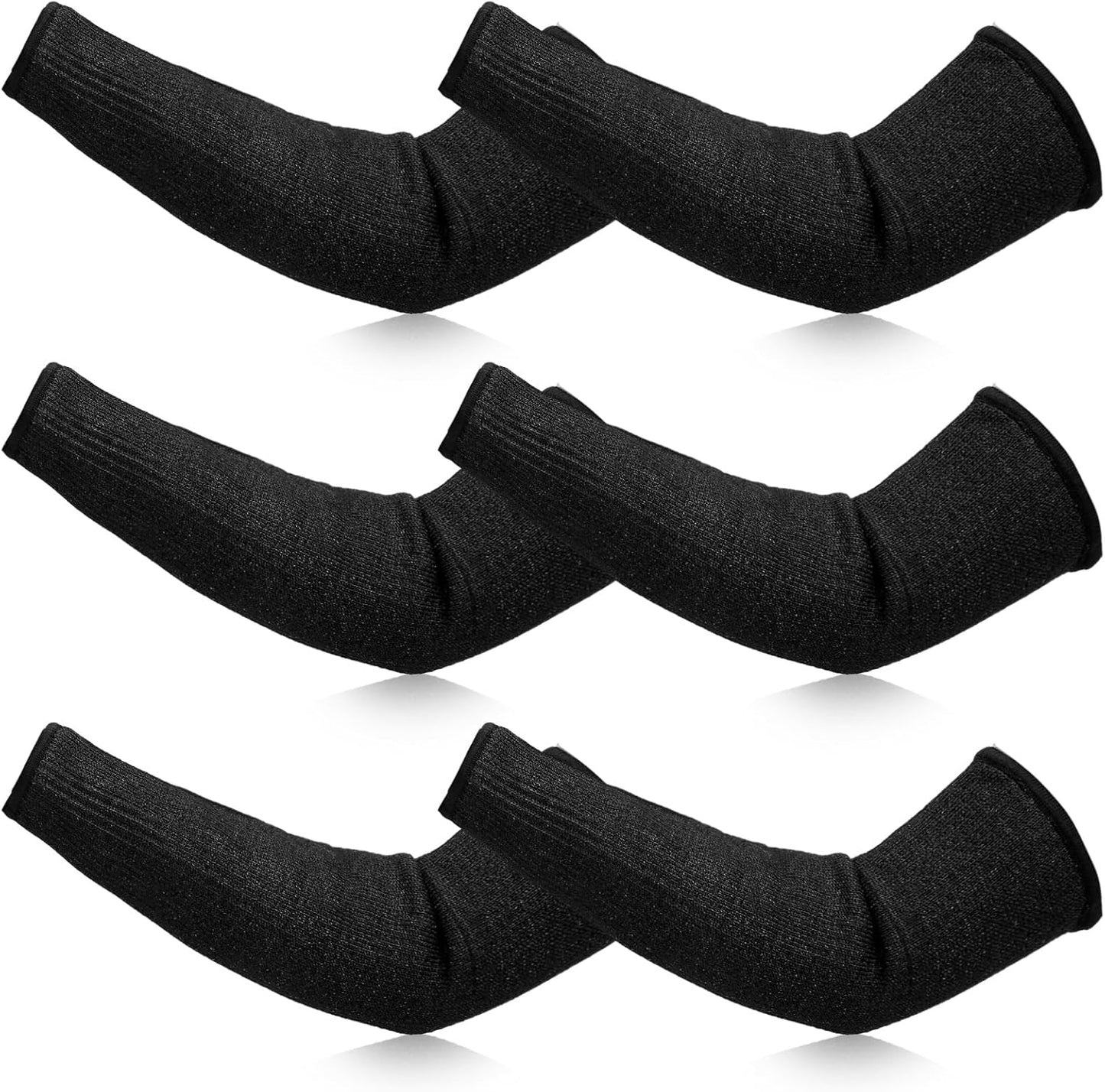 3 Pairs Arm Protectors for Thin Skin and Bruising Cut Resistant Forearm Sleeve Level 5 Arm Burn Protection Sleeve(12.6 Inch,Black)