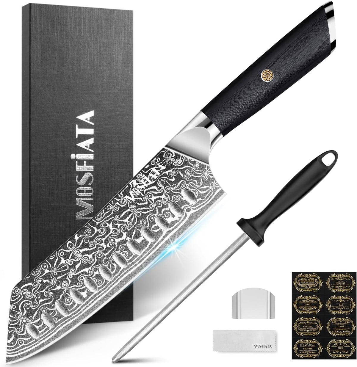 Damascus Fruit Knife 4", Ultra Sharp Paring Knife, 67 Layers Damascus Steel VG10 Core Multipurpose Small Kitchen Knife Professional Peeling Knives, G10 Handle with Rivet Chef Gift