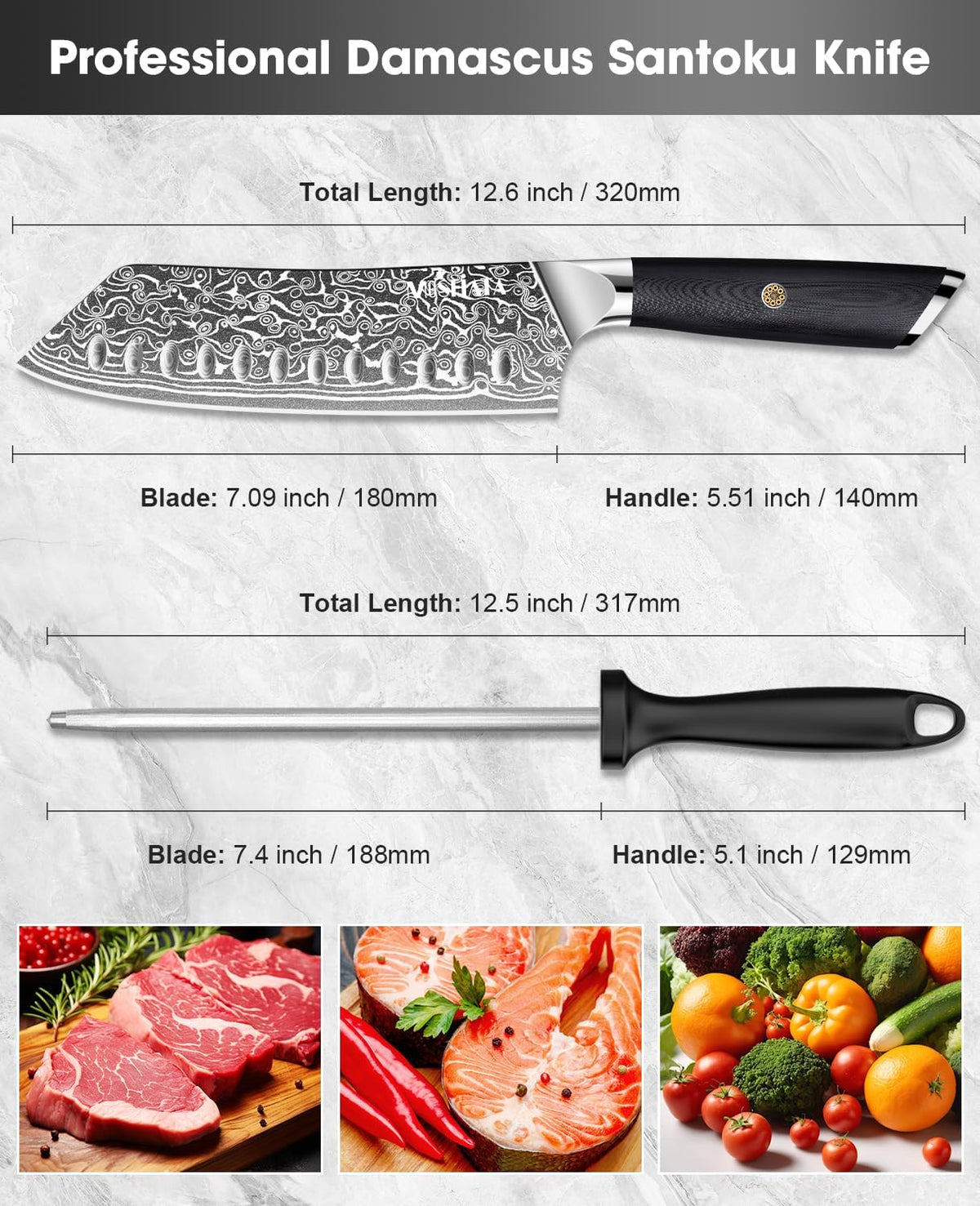 Damascus Fruit Knife 4", Ultra Sharp Paring Knife, 67 Layers Damascus Steel VG10 Core Multipurpose Small Kitchen Knife Professional Peeling Knives, G10 Handle with Rivet Chef Gift