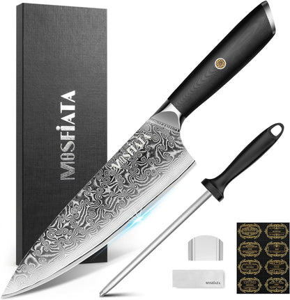 Damascus Fruit Knife 4", Ultra Sharp Paring Knife, 67 Layers Damascus Steel VG10 Core Multipurpose Small Kitchen Knife Professional Peeling Knives, G10 Handle with Rivet Chef Gift