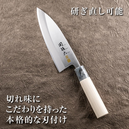 AK5060 Deba Knife Seki Magoroku Ginju, Stainless Steel, 4.1 inches (105 mm), Made in Japan, Easy to Clean