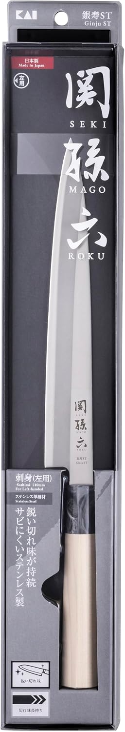 AK5060 Deba Knife Seki Magoroku Ginju, Stainless Steel, 4.1 inches (105 mm), Made in Japan, Easy to Clean