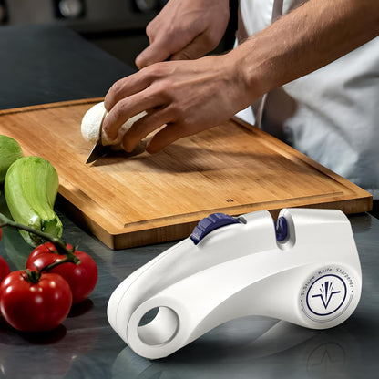 Knife Sharpeners with Multifunctional 5-Stage Sharpening Angles 15°, Polishing Kitchen Knife Sharpener, Professional Knife Sharpener with Diamond, Carbide, Suitable for Various Knives