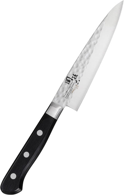 Corporation AB5461 Seki Magoroku Petty Knife, Hammered Knife, 4.7 inches (120 mm), Made in Japan