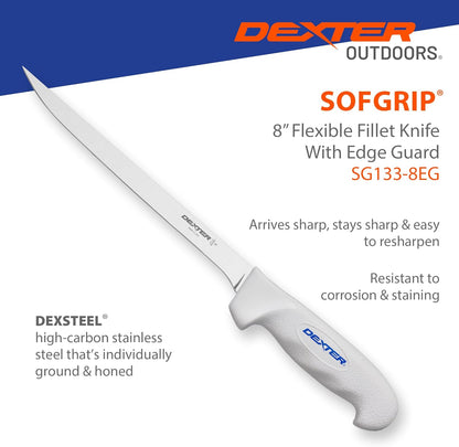 SOFGRIP 8" Tiger Edge Scalloped Knife with Edge Guard