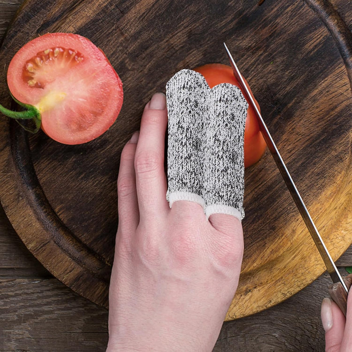 60pcs Cut-Resistant Finger Sleeve Protectors, Breathable Nylon Finger Caps with Fingertip Guard for Kitchen Cutting and DIY Work Safety