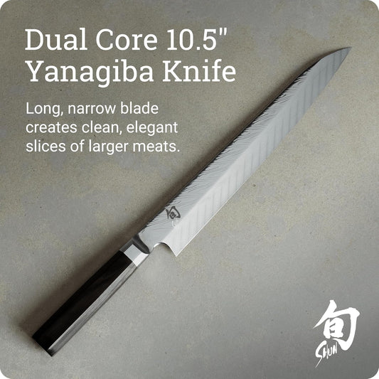 Dual Core 10.5" Yanagiba Knife, Handcrafted Japanese Sashimi Knife, VG10 and VG2 Damascus Steel Blade, Pakkawood Handle, Versatile Japanese Kitchen Tool | Handcrafted Japanese Sashimi Knife, VG10 and VG2 Damascus Steel Blade, Pakkawood Handle