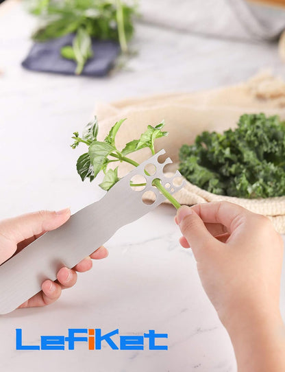 Stainless Steel Herb Stripper -Kale & Herb Stripper, for Leafy Greens and Woody Herbs, Kale Kitchen Gadgets Leaf Stripping Tool Separator