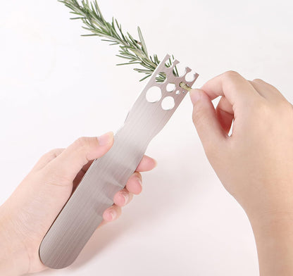 Stainless Steel Herb Stripper -Kale & Herb Stripper, for Leafy Greens and Woody Herbs, Kale Kitchen Gadgets Leaf Stripping Tool Separator