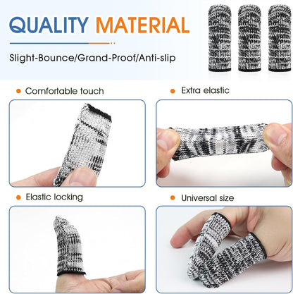 Cut Resistant Finger Cots - HPPE, Non-Slip, Breathable