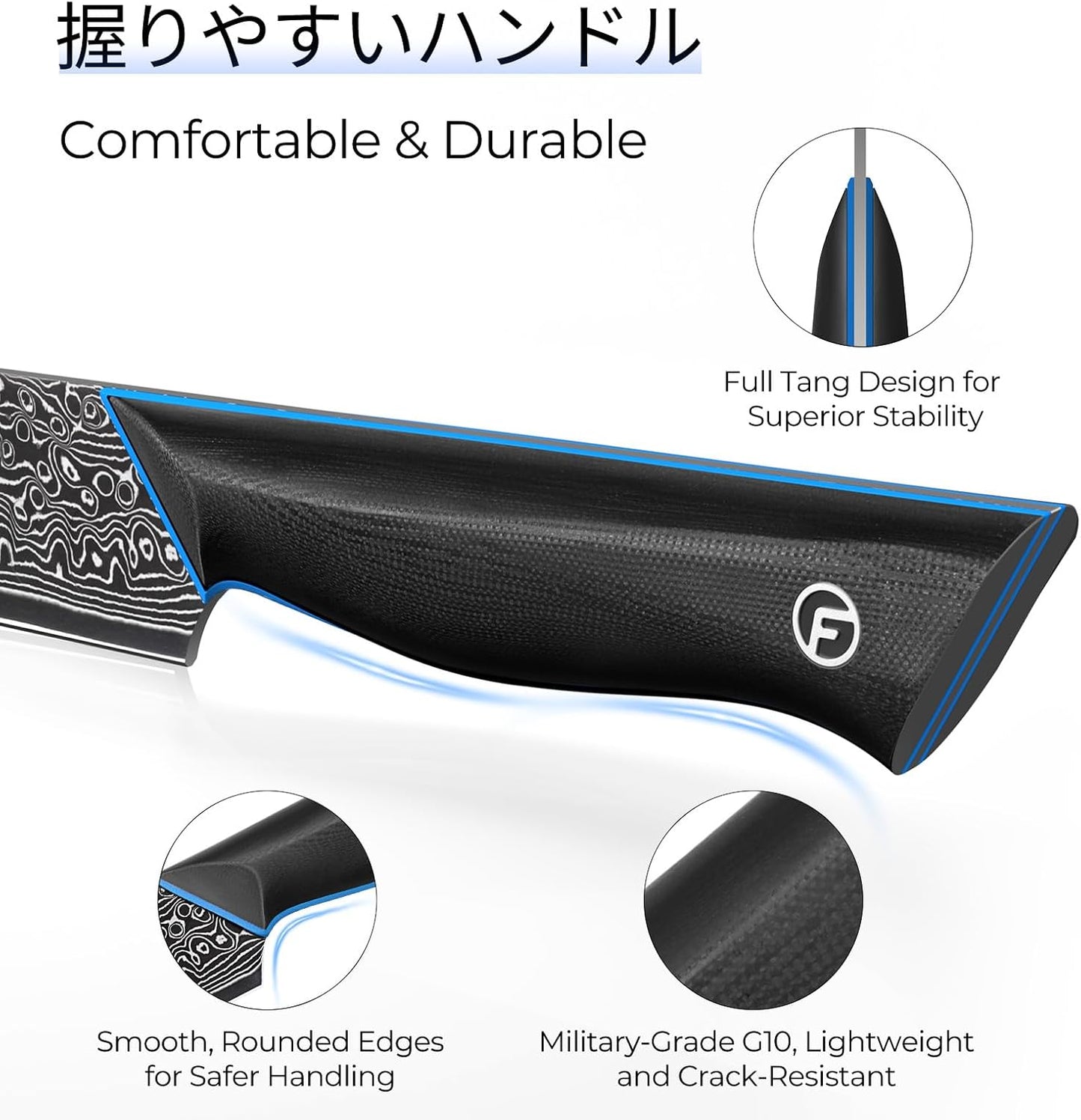 Brisket Knife 11.6 Inch, 67-Layer Damascus Steel Carving Knife, G10 Handle | Japanese Carving Knife for Meat with Ergonomic Full Tang Handle, Slicing Knife for BBQ, Roasts & Turkey - Zeus Series