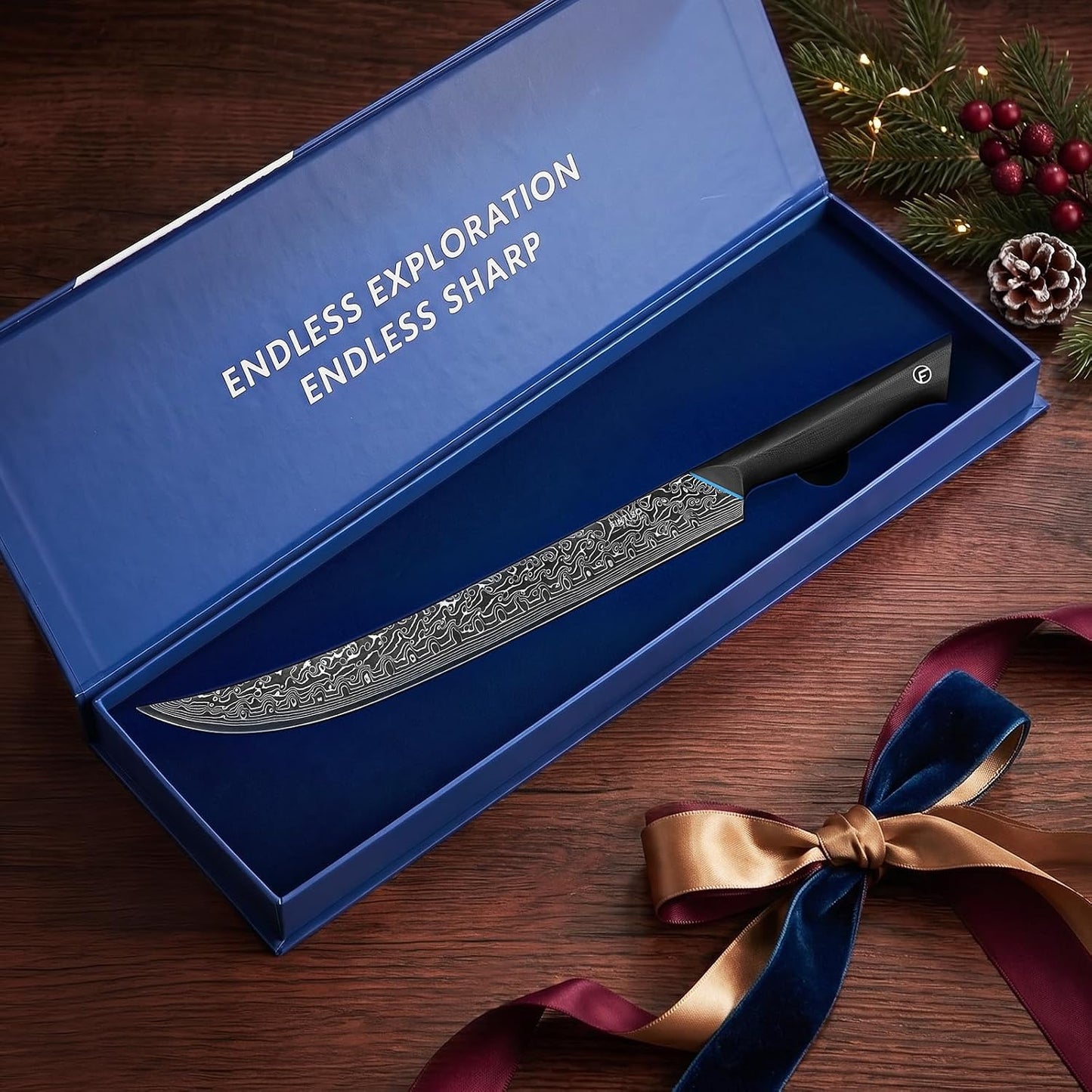 Brisket Knife 11.6 Inch, 67-Layer Damascus Steel Carving Knife, G10 Handle | Japanese Carving Knife for Meat with Ergonomic Full Tang Handle, Slicing Knife for BBQ, Roasts & Turkey - Zeus Series