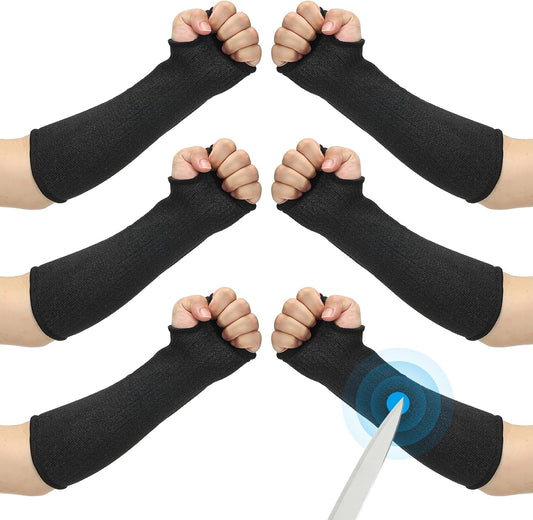 Cut Resistant Sleeve, Arm Safety Protectors Sleeves with Thumb Hole Forearm Guard Sleeves