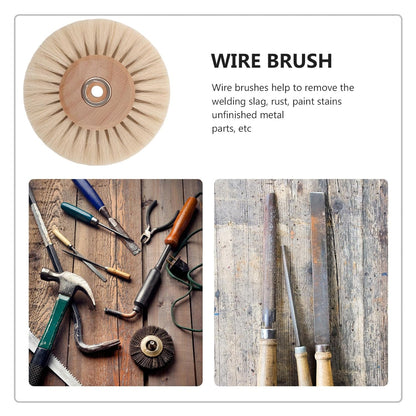 Brush Wheel Core Reusable Polishing and Cleaning Brush for Drill Attachments for Crevices and Rust Removal Multi-Row Bristle Design
