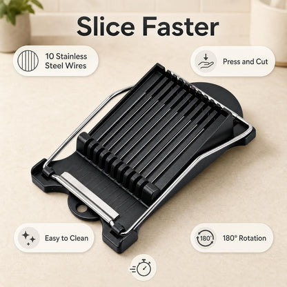 Spam Slicer, Easy Luncheon Meat Cutter with Stainless Wires, Multi-purpose Soft Food Cutter for Luncheon Meat, Fruit of Kitchen Home Use, Durable and Rust Resistant Food Prep Accessory,White