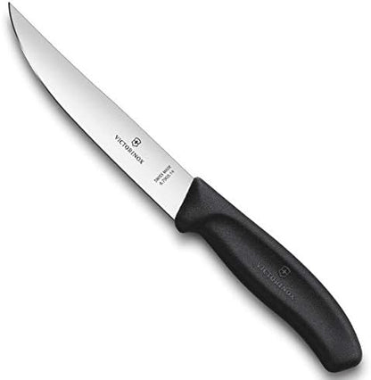 6.7903.12 Swiss Classic Gourmet Steak Knife Ideal for Slicing a Wide Variety of Steak Cuts Straight Blade in Black, 4.7 inches