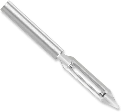 Vegetable Peeler (R132), Silver Handle | 1.75" Stainless Steel Swiveling Blade, Silver Cast Aluminum Handle